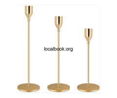 Elegant Gold Candleholder Set Dubai.